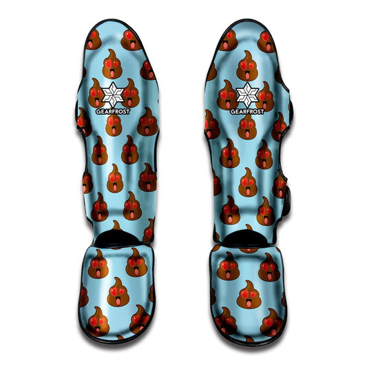 Lovely Poop Pattern Print Muay Thai Shin Guard