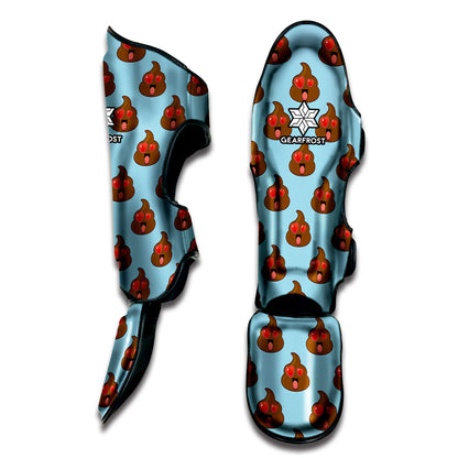 Lovely Poop Pattern Print Muay Thai Shin Guard
