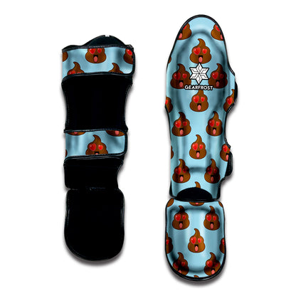 Lovely Poop Pattern Print Muay Thai Shin Guard