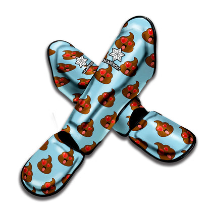 Lovely Poop Pattern Print Muay Thai Shin Guard