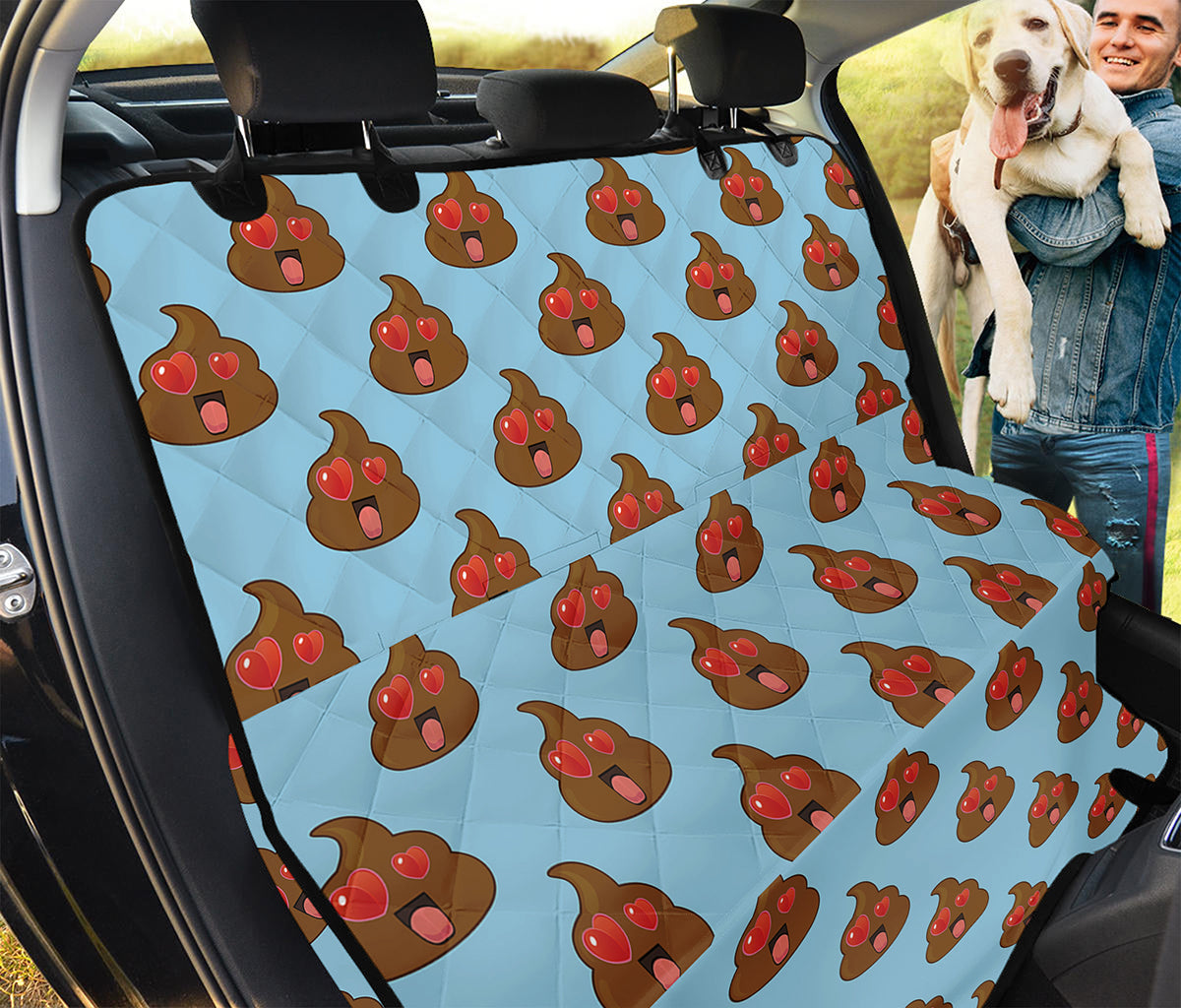 Lovely Poop Pattern Print Pet Car Back Seat Cover