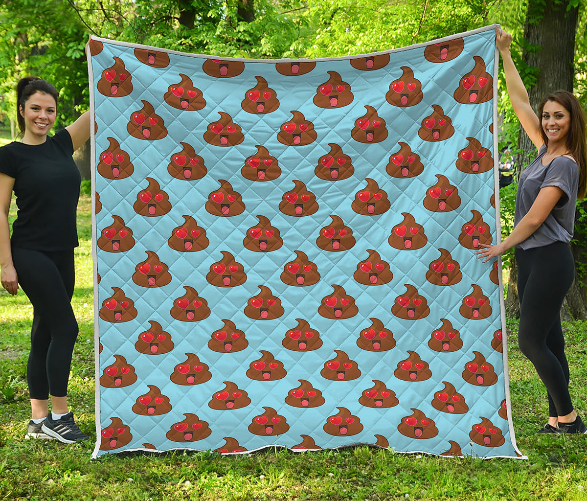 Lovely Poop Pattern Print Quilt
