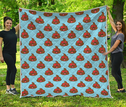Lovely Poop Pattern Print Quilt