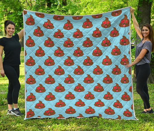 Lovely Poop Pattern Print Quilt