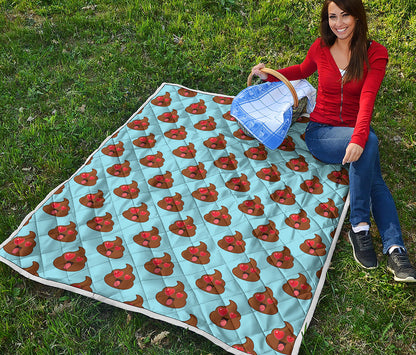 Lovely Poop Pattern Print Quilt