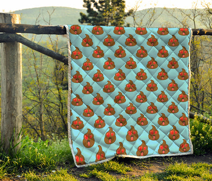 Lovely Poop Pattern Print Quilt