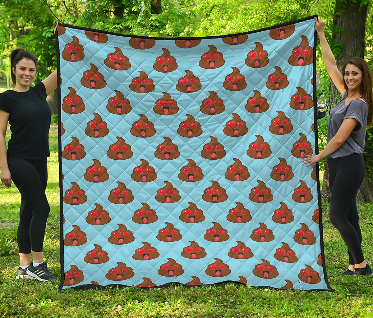 Lovely Poop Pattern Print Quilt