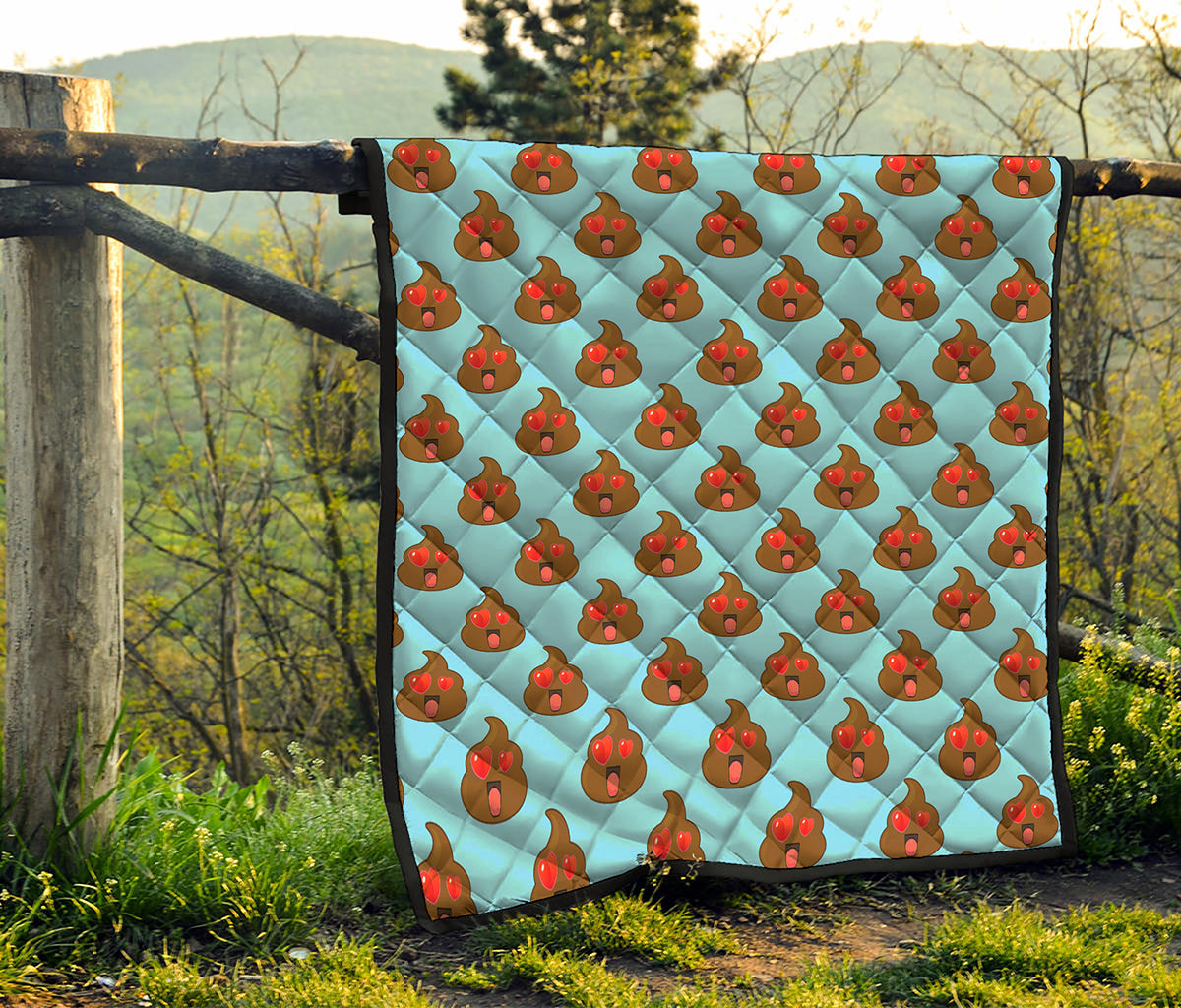 Lovely Poop Pattern Print Quilt
