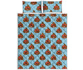 Lovely Poop Pattern Print Quilt Bed Set