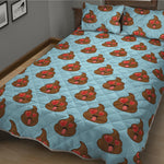 Lovely Poop Pattern Print Quilt Bed Set