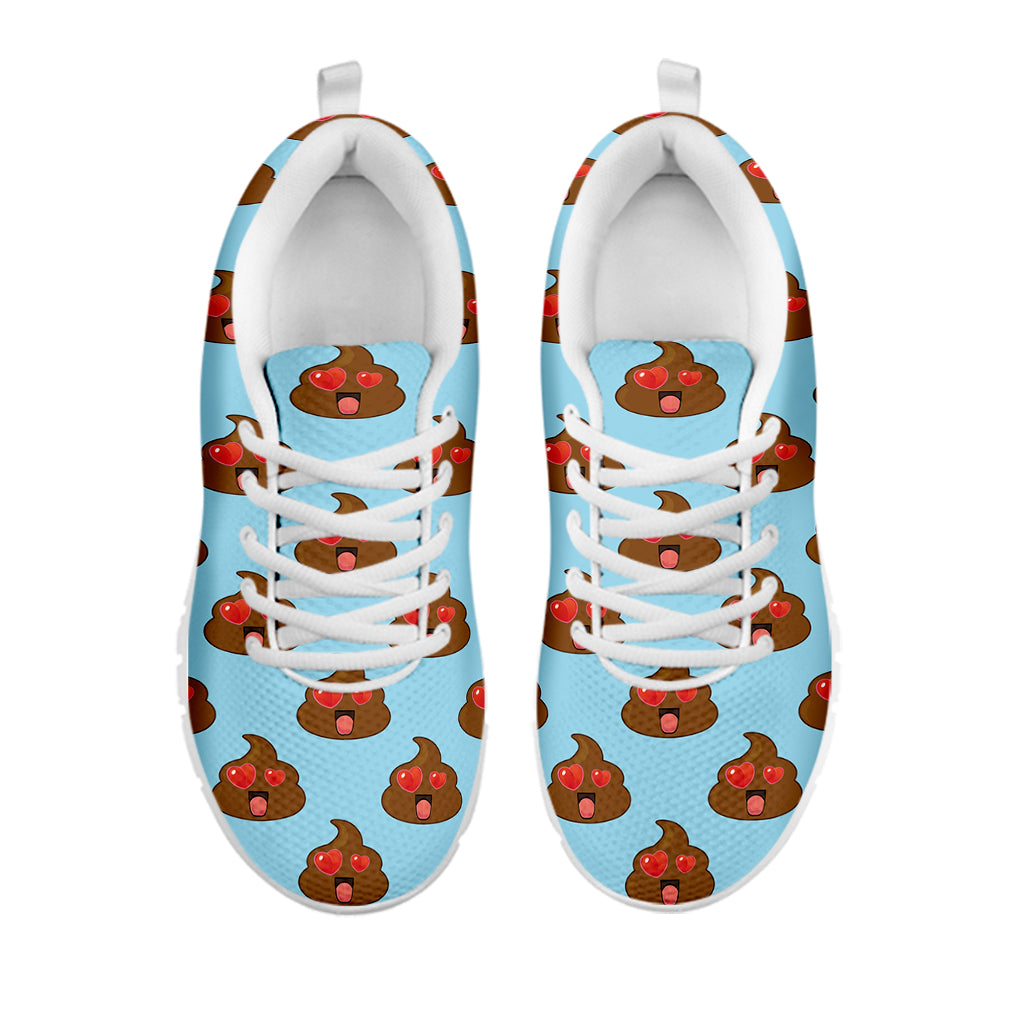 Lovely Poop Pattern Print White Sneakers