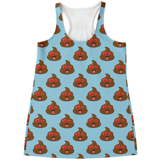 Lovely Poop Pattern Print Women's Racerback Tank Top