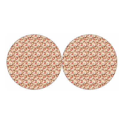 Lovely Teddy Bear Pattern Print Car Coasters