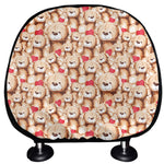Lovely Teddy Bear Pattern Print Car Headrest Covers