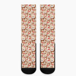Lovely Teddy Bear Pattern Print Crew Socks