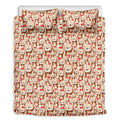 Lovely Teddy Bear Pattern Print Duvet Cover Bedding Set