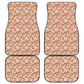 Lovely Teddy Bear Pattern Print Front and Back Car Floor Mats