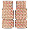 Lovely Teddy Bear Pattern Print Front and Back Car Floor Mats