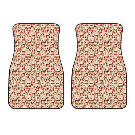Lovely Teddy Bear Pattern Print Front Car Floor Mats