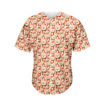 Lovely Teddy Bear Pattern Print Men's Baseball Jersey