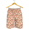 Lovely Teddy Bear Pattern Print Men's Shorts