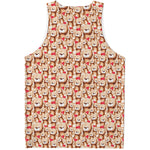 Lovely Teddy Bear Pattern Print Men's Tank Top