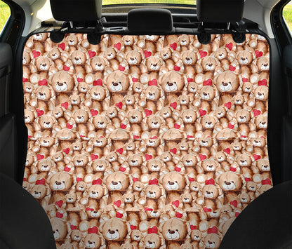 Lovely Teddy Bear Pattern Print Pet Car Back Seat Cover