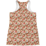 Lovely Teddy Bear Pattern Print Women's Racerback Tank Top