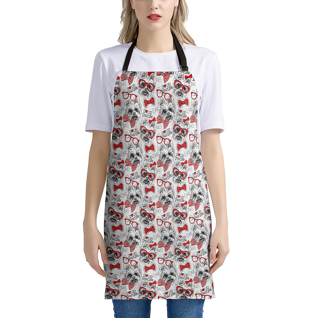 Lovely Yorkshire Terrier Pattern Print Apron