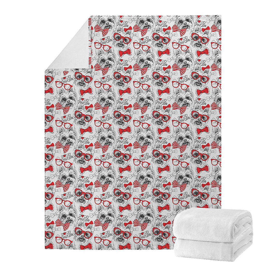 Lovely Yorkshire Terrier Pattern Print Blanket