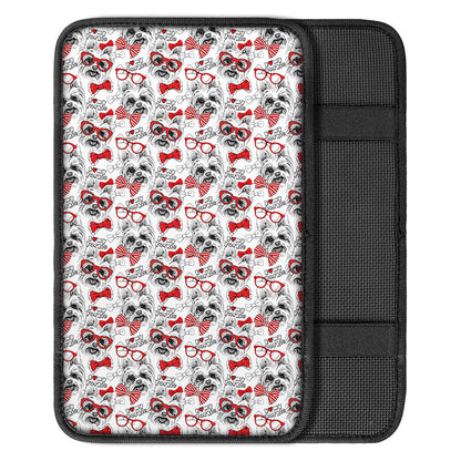 Lovely Yorkshire Terrier Pattern Print Car Center Console Cover