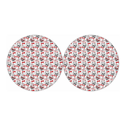 Lovely Yorkshire Terrier Pattern Print Car Coasters