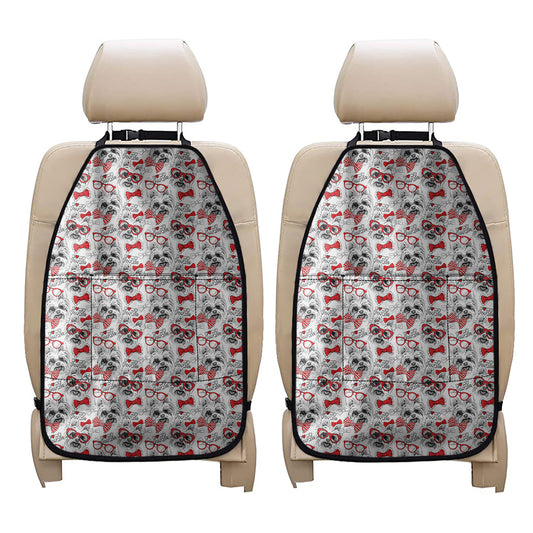 Lovely Yorkshire Terrier Pattern Print Car Seat Organizers