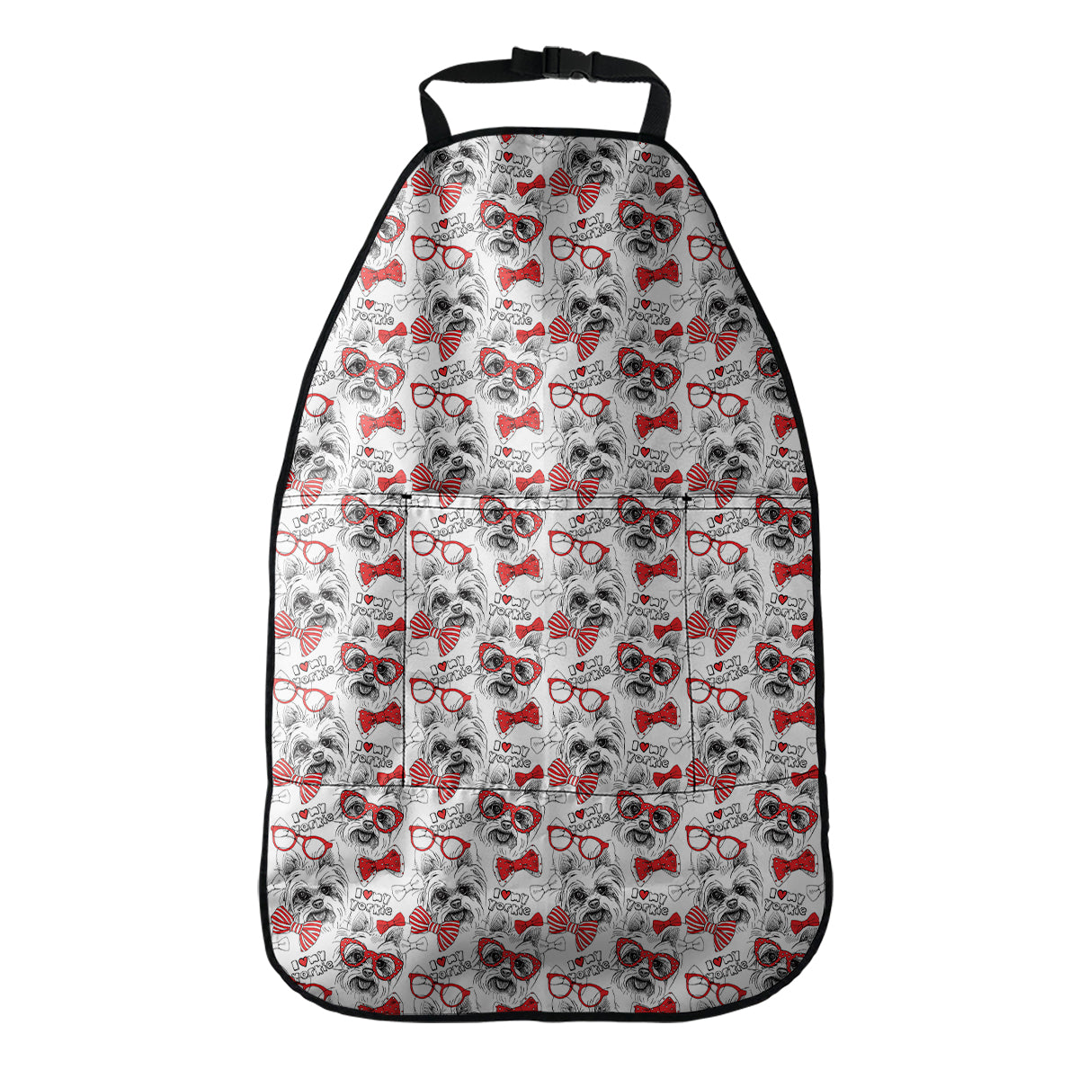 Lovely Yorkshire Terrier Pattern Print Car Seat Organizers