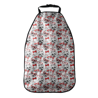 Lovely Yorkshire Terrier Pattern Print Car Seat Organizers