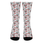 Lovely Yorkshire Terrier Pattern Print Crew Socks