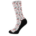 Lovely Yorkshire Terrier Pattern Print Crew Socks