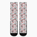 Lovely Yorkshire Terrier Pattern Print Crew Socks