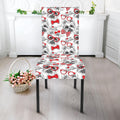 Lovely Yorkshire Terrier Pattern Print Dining Chair Slipcover