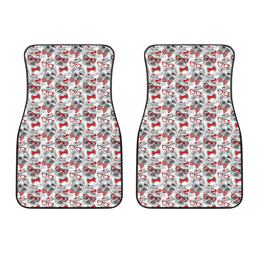 Lovely Yorkshire Terrier Pattern Print Front Car Floor Mats