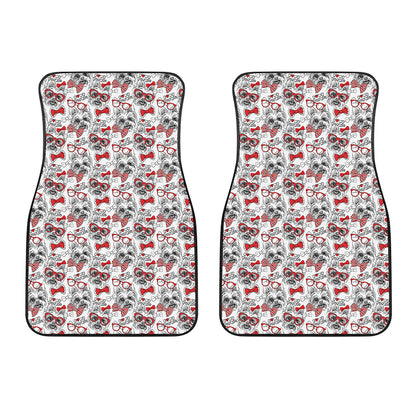 Lovely Yorkshire Terrier Pattern Print Front Car Floor Mats