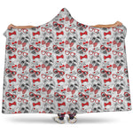 Lovely Yorkshire Terrier Pattern Print Hooded Blanket
