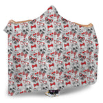 Lovely Yorkshire Terrier Pattern Print Hooded Blanket
