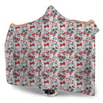 Lovely Yorkshire Terrier Pattern Print Hooded Blanket