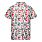 Lovely Yorkshire Terrier Pattern Print Men's Short Sleeve Shirt