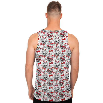 Lovely Yorkshire Terrier Pattern Print Men's Tank Top