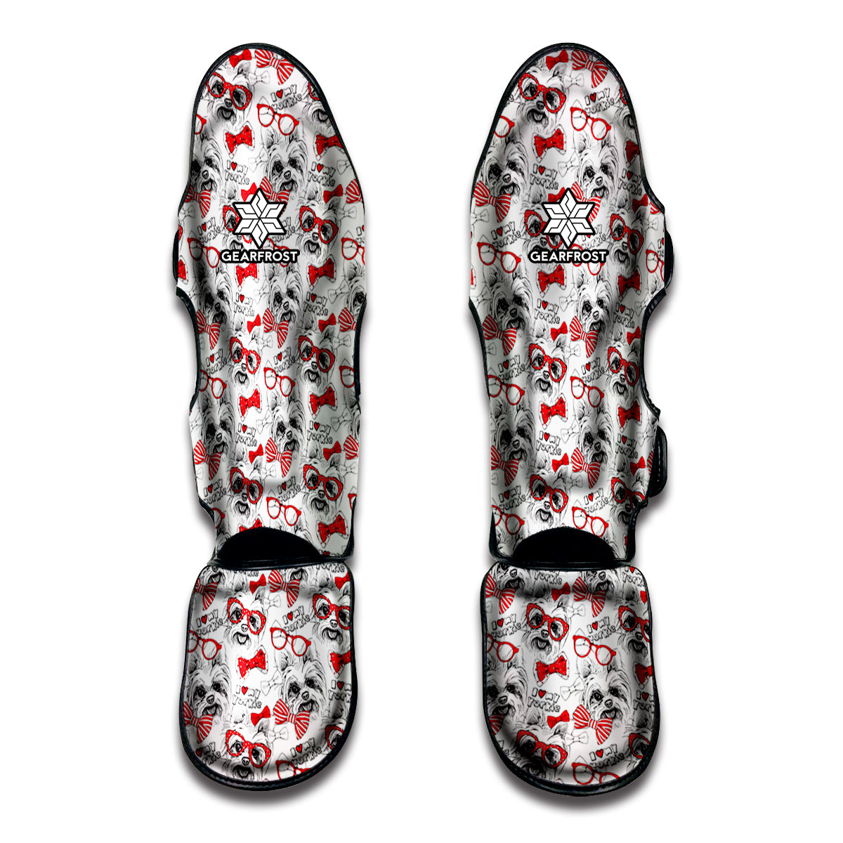 Lovely Yorkshire Terrier Pattern Print Muay Thai Shin Guard