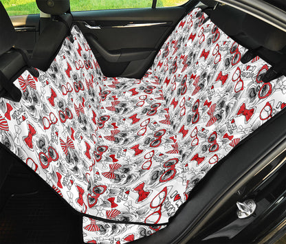 Lovely Yorkshire Terrier Pattern Print Pet Car Back Seat Cover