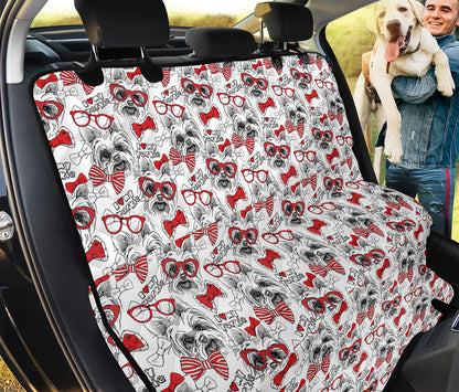 Lovely Yorkshire Terrier Pattern Print Pet Car Back Seat Cover