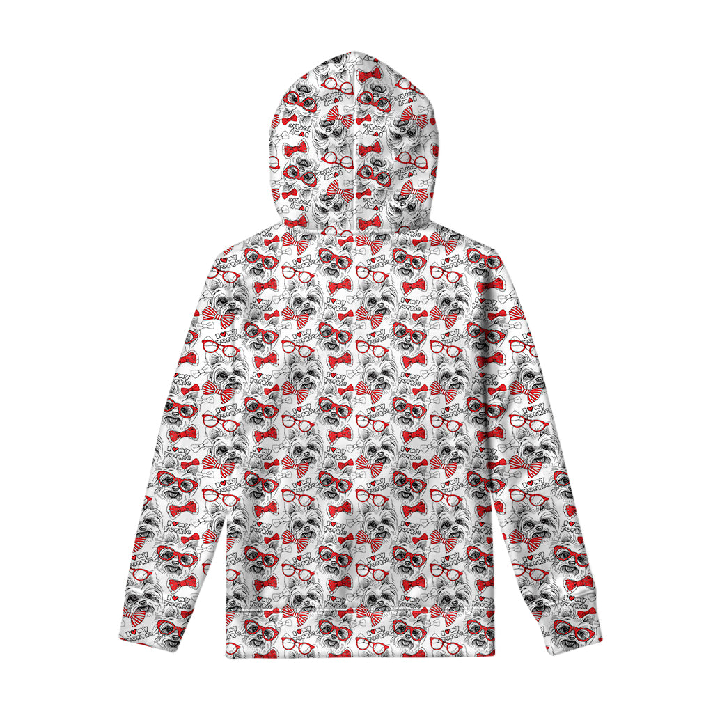 Lovely Yorkshire Terrier Pattern Print Pullover Hoodie